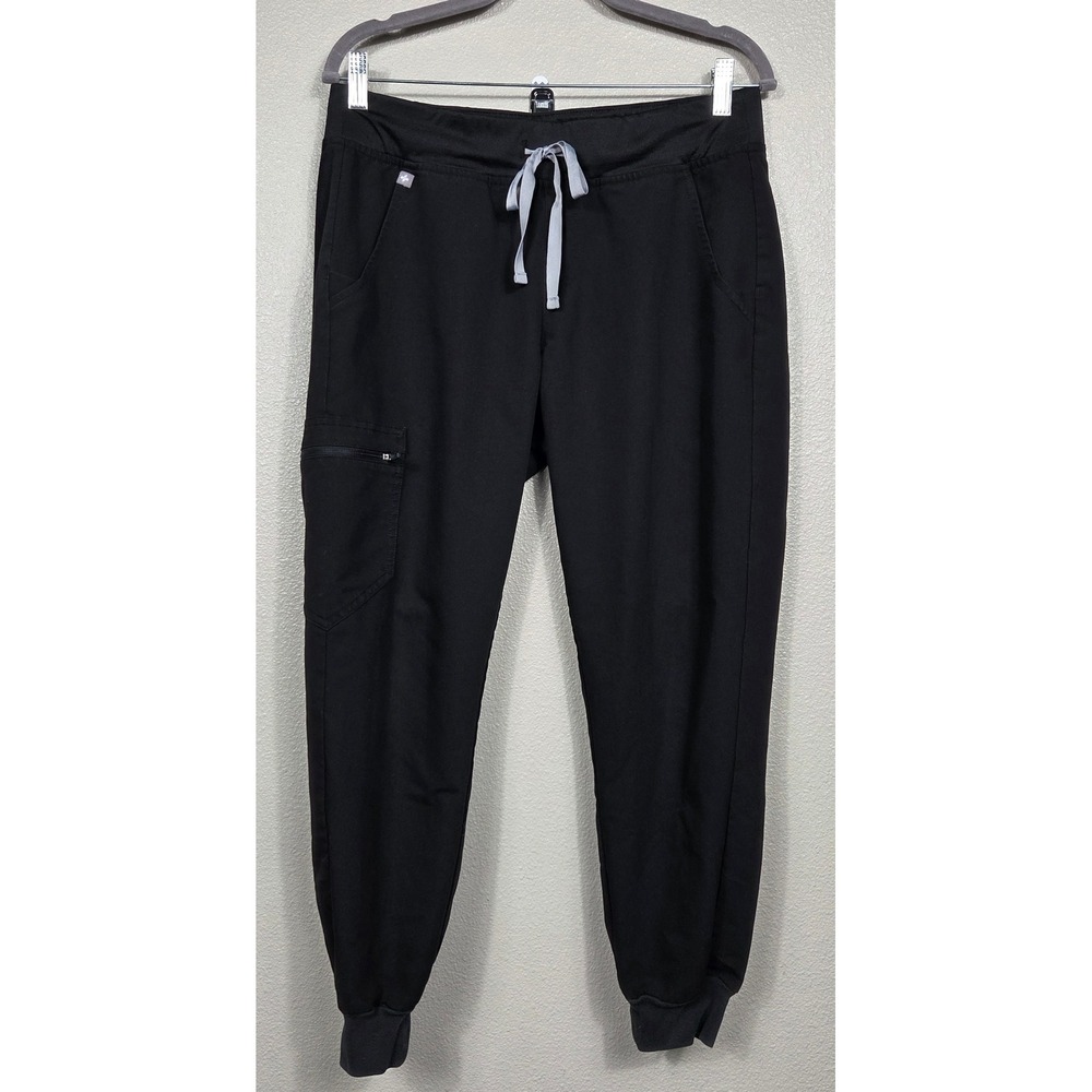 FIGS Zamora Jogger Scrub Pants Black Medium Petite Technical Collection